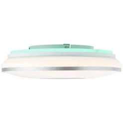 Brilliant Leuchten Brilliant Visitation Deckenleuchte LED Silber, 1-flammig, Fernbedienung, Farbwechsler 38 Brilliant Leuchten Brilliant Visitation Deckenleuchte LED Silber, 1-flammig, Fernbedienung, Farbwechsler -Bürolampen Verkäufe brilliant visitation deckenleuchte g97043 58 11