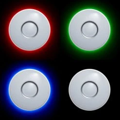 Brilliant Leuchten Brilliant Visitation Deckenleuchte LED Silber, 1-flammig, Fernbedienung, Farbwechsler 52 Brilliant Leuchten Brilliant Visitation Deckenleuchte LED Silber, 1-flammig, Fernbedienung, Farbwechsler -Bürolampen Verkäufe brilliant visitation deckenleuchte g97043 58 25