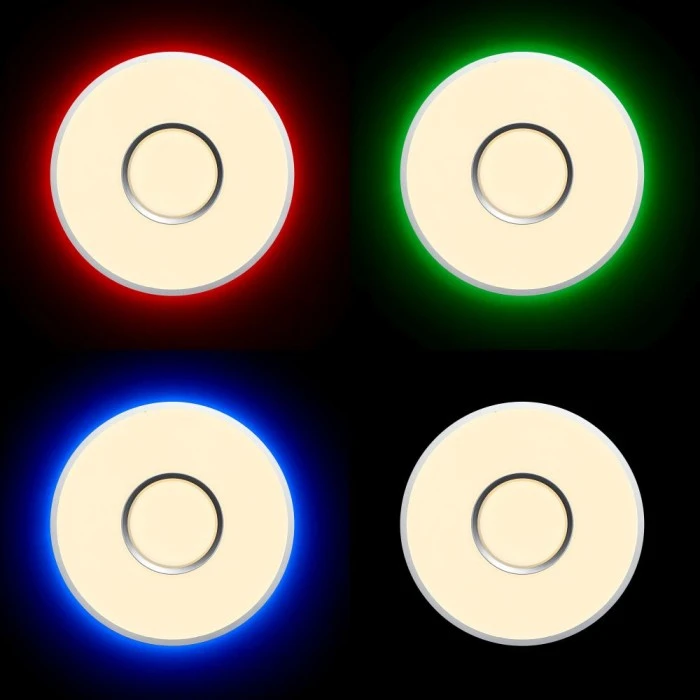 Brilliant Leuchten Brilliant Visitation Deckenleuchte LED Silber, 1-flammig, Fernbedienung, Farbwechsler 27 Brilliant Leuchten Brilliant Visitation Deckenleuchte LED Silber, 1-flammig, Fernbedienung, Farbwechsler – Bild 27