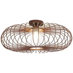 Brilliant Leuchten Brilliant Willard Deckenleuchte Rostfarben, Transparent, Klar, 1-flammig