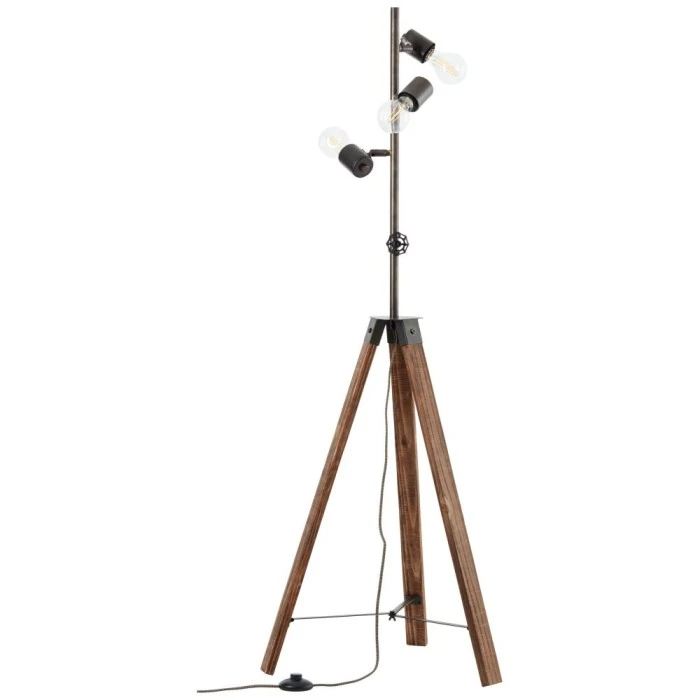 Brilliant Leuchten Brilliant Woodhill Stehleuchte Holz dunkel, 4-flammig 5 Brilliant Leuchten Brilliant Woodhill Stehleuchte Holz dunkel, 4-flammig – Bild 5