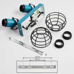 Hofstein Builako Deckenleuchte Blau, Schwarz, 2-flammig -Bürolampen Verkäufe builako deckenleuchte h3443811 4