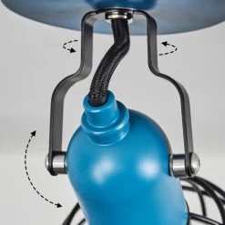 Hofstein Builako Deckenleuchte Blau, Schwarz, 1-flammig -Bürolampen Verkäufe builako deckenleuchte h3443941 5