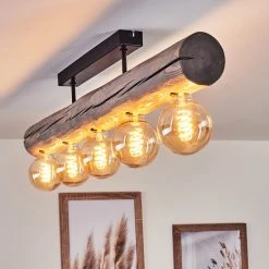 Hofstein Canedo Deckenleuchte Schwarz, Grau, 5-flammig -Bürolampen Verkäufe canedo deckenleuchte h3441534 8