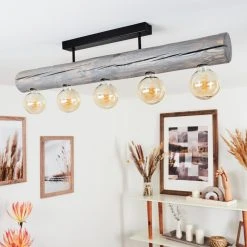 Hofstein Canedo Deckenleuchte Schwarz, Grau, 5-flammig -Bürolampen Verkäufe canedo deckenleuchte h3441534 9