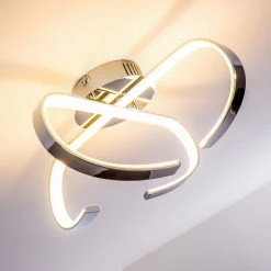 Hofstein Cano Deckenleuchte LED Chrom, 1-flammig -Bürolampen Verkäufe cano deckenleuchte h167459 12