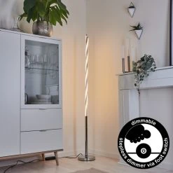 Hofstein Carmacks Stehleuchte LED Silber, 2-flammig