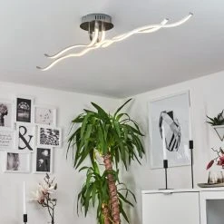 Hofstein Deckenleuchte CORATO LED Nickel-Matt, 1-flammig