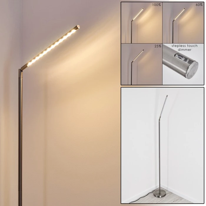 Hofstein Deje Stehleuchte LED Nickel-Matt, 1-flammig 1 Hofstein Deje Stehleuchte LED Nickel-Matt, 1-flammig