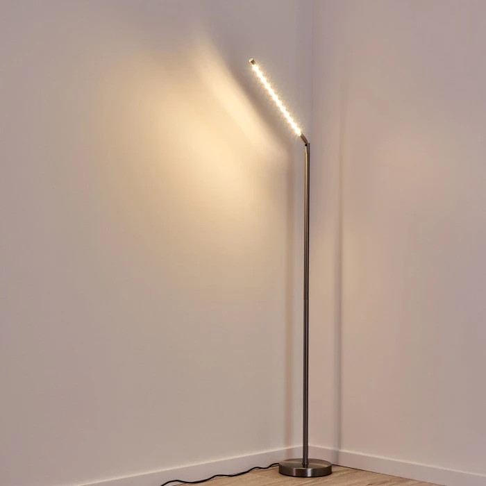 Hofstein Deje Stehleuchte LED Nickel-Matt, 1-flammig 14 Hofstein Deje Stehleuchte LED Nickel-Matt, 1-flammig – Bild 14