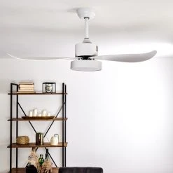 Hofstein Doha Deckenventilator LED Weiß, 1-flammig, Fernbedienung -Bürolampen Verkäufe doha deckenventilator h3372746 16