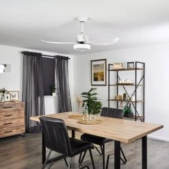 Hofstein Doha Deckenventilator LED Weiß, 1-flammig, Fernbedienung -Bürolampen Verkäufe doha deckenventilator h3372746 19