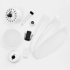 Hofstein Doha Deckenventilator LED Weiß, 1-flammig, Fernbedienung -Bürolampen Verkäufe doha deckenventilator h3372746 20