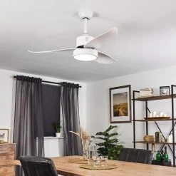 Hofstein Doha Deckenventilator LED Weiß, 1-flammig, Fernbedienung -Bürolampen Verkäufe doha deckenventilator h3372746 3