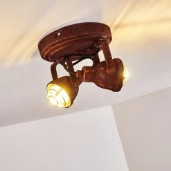 Hofstein Drobak Deckenleuchte Rostfarben, 2-flammig -Bürolampen Verkäufe drobak deckenleuchte h3293782 do1 12