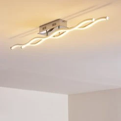 Hofstein Embree Deckenleuchte LED Edelstahl, 2-flammig -Bürolampen Verkäufe embree deckenleuchte h3008539 14