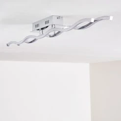 Hofstein Embree Deckenleuchte LED Edelstahl, 2-flammig -Bürolampen Verkäufe embree deckenleuchte h3008539 15