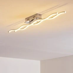 Hofstein Embree Deckenleuchte LED Edelstahl, 2-flammig -Bürolampen Verkäufe embree deckenleuchte h3008539 2