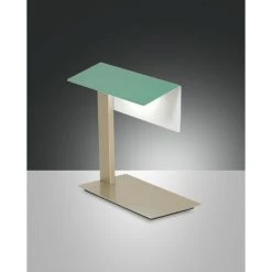 Fabas Luce Washington Tischleuchte LED Grün, Gold, 1-flammig