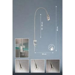 Honsel Leuchten Fischer & Honsel Sten Klemmleuchte LED Nickel-Matt, 1-flammig, Bewegungsmelder 11 Honsel Leuchten Fischer & Honsel Sten Klemmleuchte LED Nickel-Matt, 1-flammig, Bewegungsmelder -Bürolampen Verkäufe fischer honsel sten klemmleuchte 50375 5