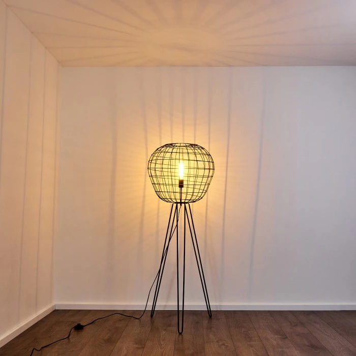 Hofstein Flambeau Stehleuchte Schwarz, 1-flammig 13 Hofstein Flambeau Stehleuchte Schwarz, 1-flammig – Bild 13