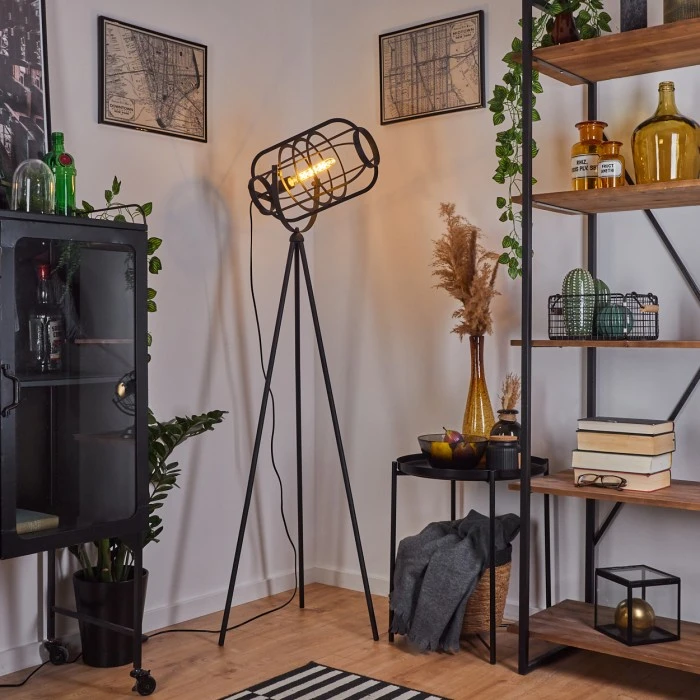 Hofstein Flambeau Stehleuchte Schwarz, 1-flammig 1 Hofstein Flambeau Stehleuchte Schwarz, 1-flammig