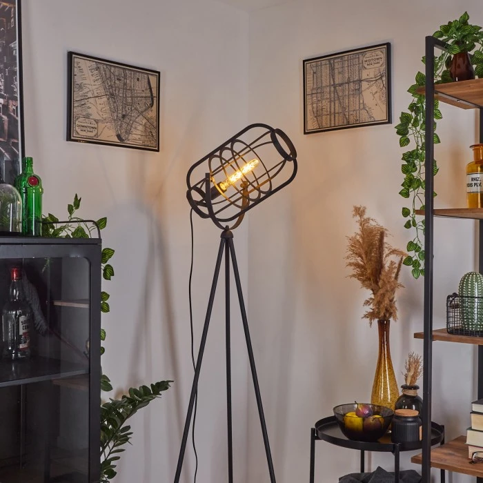 Hofstein Flambeau Stehleuchte Schwarz, 1-flammig 11 Hofstein Flambeau Stehleuchte Schwarz, 1-flammig – Bild 11