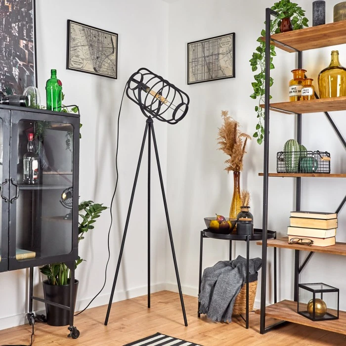 Hofstein Flambeau Stehleuchte Schwarz, 1-flammig 12 Hofstein Flambeau Stehleuchte Schwarz, 1-flammig – Bild 12