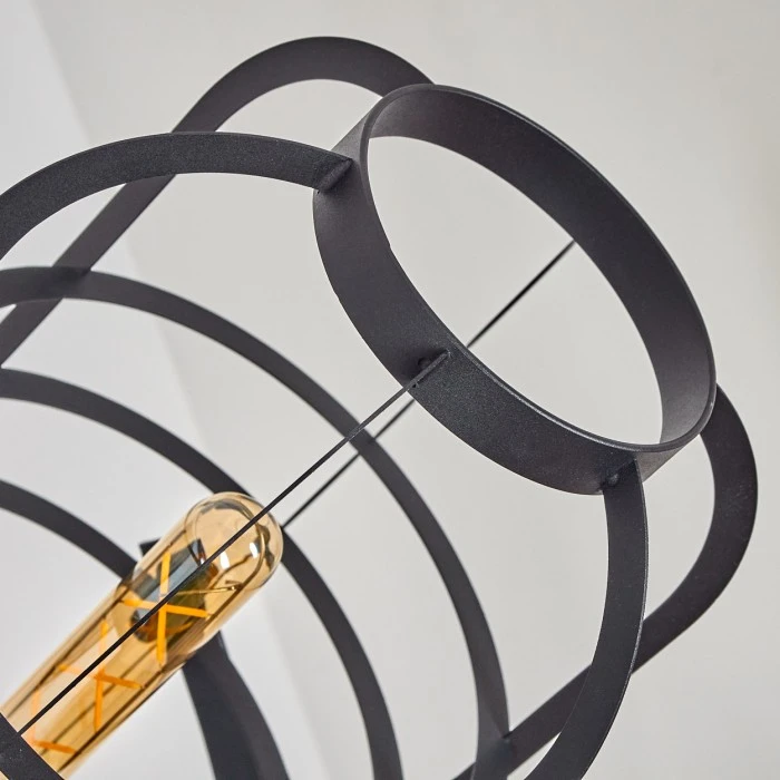 Hofstein Flambeau Stehleuchte Schwarz, 1-flammig 3 Hofstein Flambeau Stehleuchte Schwarz, 1-flammig – Bild 3