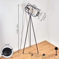Hofstein Flambeau Stehleuchte Schwarz, 1-flammig 15 Hofstein Flambeau Stehleuchte Schwarz, 1-flammig -Bürolampen Verkäufe flambeau stehleuchte h3353158 3