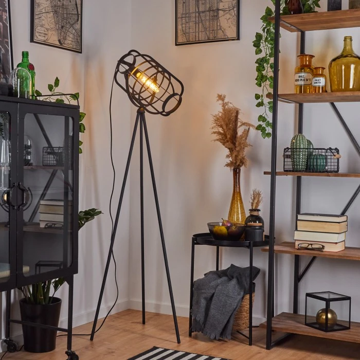 Hofstein Flambeau Stehleuchte Schwarz, 1-flammig 9 Hofstein Flambeau Stehleuchte Schwarz, 1-flammig – Bild 9