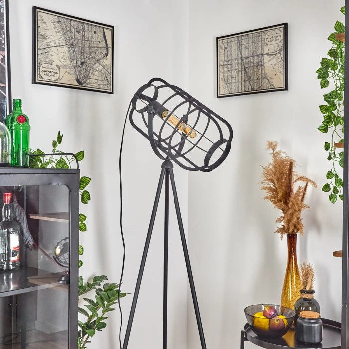 Hofstein Flambeau Stehleuchte Schwarz, 1-flammig 10 Hofstein Flambeau Stehleuchte Schwarz, 1-flammig – Bild 10