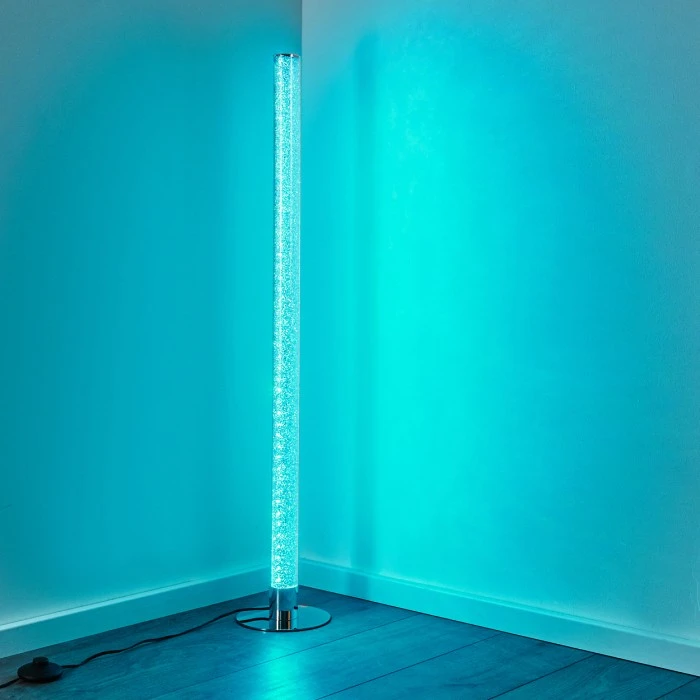 Hofstein Flaut Stehleuchte LED Chrom, 1-flammig, Fernbedienung, Farbwechsler 11 Hofstein Flaut Stehleuchte LED Chrom, 1-flammig, Fernbedienung, Farbwechsler – Bild 11