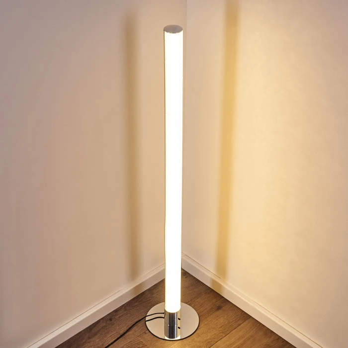 Hofstein Flaut Stehleuchte LED Chrom, 1-flammig, Fernbedienung, Farbwechsler 6 Hofstein Flaut Stehleuchte LED Chrom, 1-flammig, Fernbedienung, Farbwechsler – Bild 6