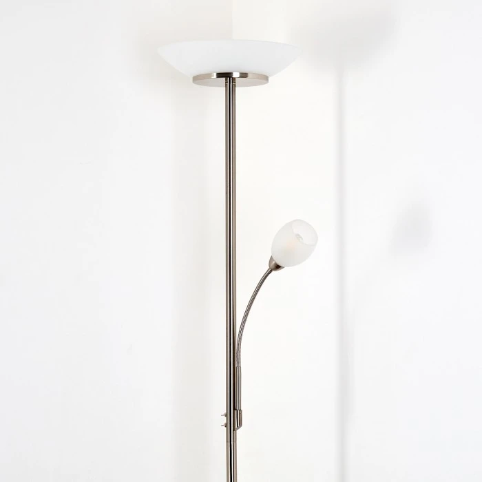 Hofstein Gismaro Stehleuchte Nickel-Matt, 3-flammig 11 Hofstein Gismaro Stehleuchte Nickel-Matt, 3-flammig – Bild 11