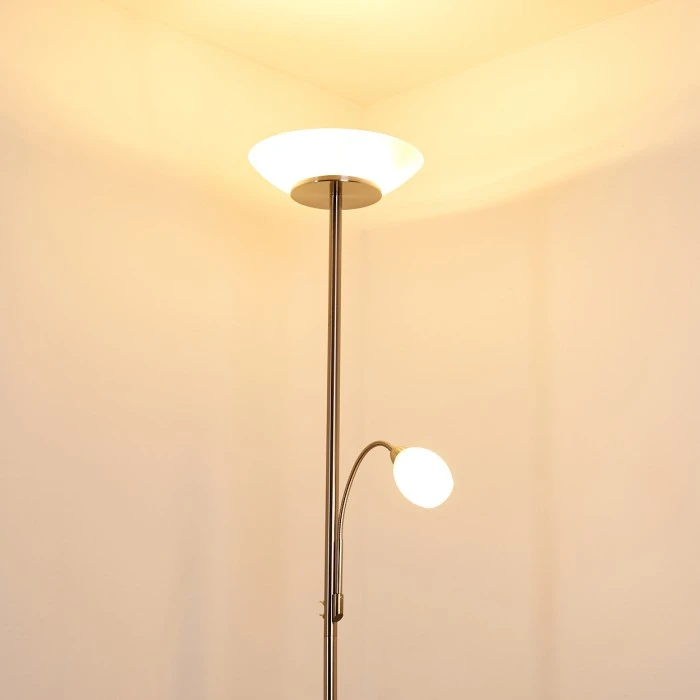 Hofstein Gismaro Stehleuchte Nickel-Matt, 3-flammig 12 Hofstein Gismaro Stehleuchte Nickel-Matt, 3-flammig – Bild 12