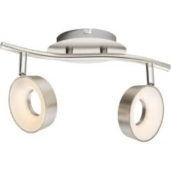 Globo ABRIL Deckenleuchte LED Nickel-Matt, 2-flammig