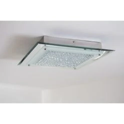 Globo LIANA Deckenleuchte LED Chrom, 1-flammig -Bürolampen Verkäufe globo liana deckenleuchte 49301 6