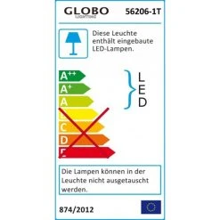 Globo MANJOLA Tischleuchte Chrom, 1-flammig -Bürolampen Verkäufe globo manjola tischleuchte 56206 1t 2