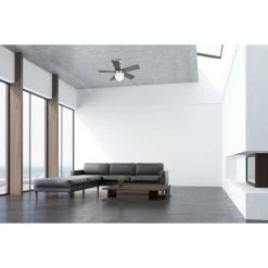 Globo MARVA Deckenventilator Nickel-Matt, Grau, Edelstahl, Wei&szlig;, 1-flammig