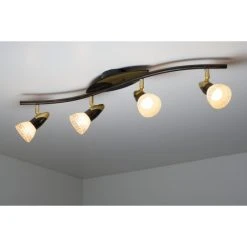 Globo NOVARA Deckenspot Rostfarben, Gold, 4-flammig -Bürolampen Verkäufe globo novara deckenspot 5449 4 7