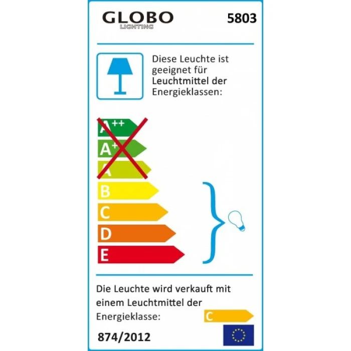 Globo PLUTO Deckenfluter Messing, 2-flammig 2 Globo PLUTO Deckenfluter Messing, 2-flammig – Bild 2