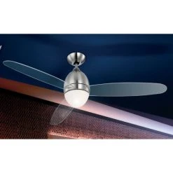 Globo PREMIER Ventilator Nickel-Matt, Edelstahl, 2-flammig