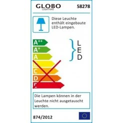Globo TARRON Tischleuchte LED Wei&szlig;, Transparent, Klar, 3-flammig -Bürolampen Verkäufe globo tarron tischleuchte 58278 4