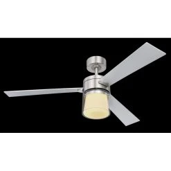 Globo VERLOSA Deckenventilator LED Nickel-Matt, 1-flammig, Fernbedienung -Bürolampen Verkäufe globo verlosa deckenventilator 03642 2