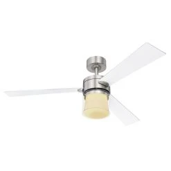 Globo VERLOSA Deckenventilator LED Nickel-Matt, 1-flammig, Fernbedienung -Bürolampen Verkäufe globo verlosa deckenventilator 03642 7