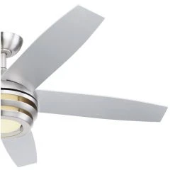 Globo VIVIANA Deckenventilator LED Nickel-Matt, 1-flammig, Fernbedienung -Bürolampen Verkäufe globo viviana deckenventilator 03641 2