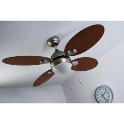 Globo WADE Ventilator Nickel-Matt, Edelstahl, 1-flammig -Bürolampen Verkäufe globo wade ventilator 318 do1 9