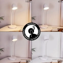 Hofstein Grenoble Tischleuchte LED Wei&szlig;, 1-flammig -Bürolampen Verkäufe grenoble tischleuchte h3371763 3