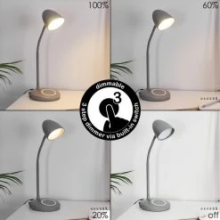 Hofstein Grenoble Tischleuchte LED Grau, 1-flammig -Bürolampen Verkäufe grenoble tischleuchte h3371787 3